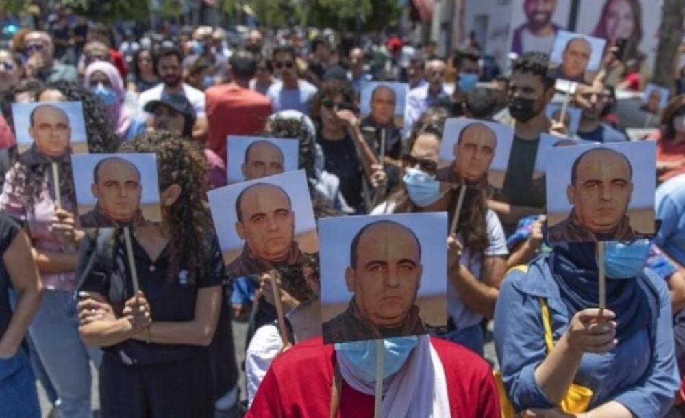 تظاهرة ضد اغتيال نزار بنات