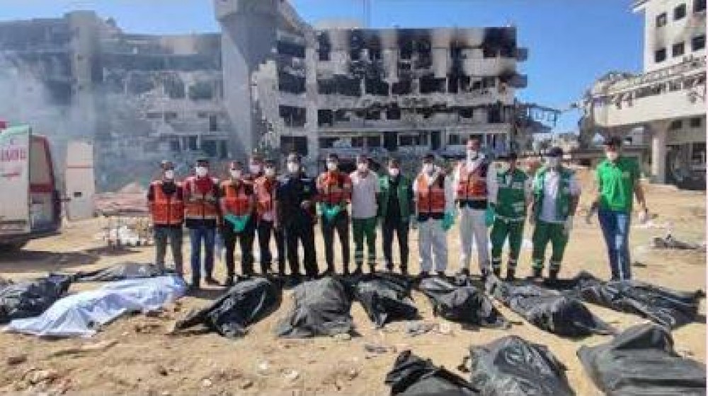 وزارة الصحة تعلن اكتشاف مقبرة جماعية ثالثة داخل مجمع الشفاء الطبي