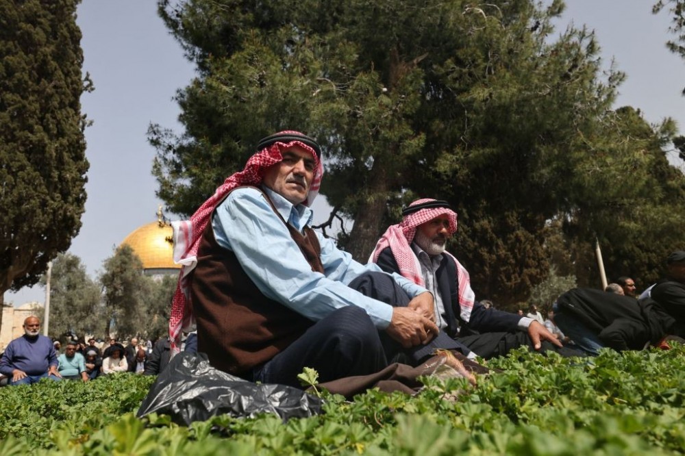 جانب من تواجد المعتكفين في المسجد الأقصى