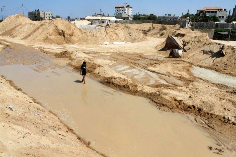 مشروع البرك المائية المصري على حدود غزة 