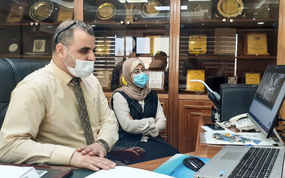  بلديتي خان يونس وبيت لحم تتبادلان الخبرات في مواجهة وباء كورونا