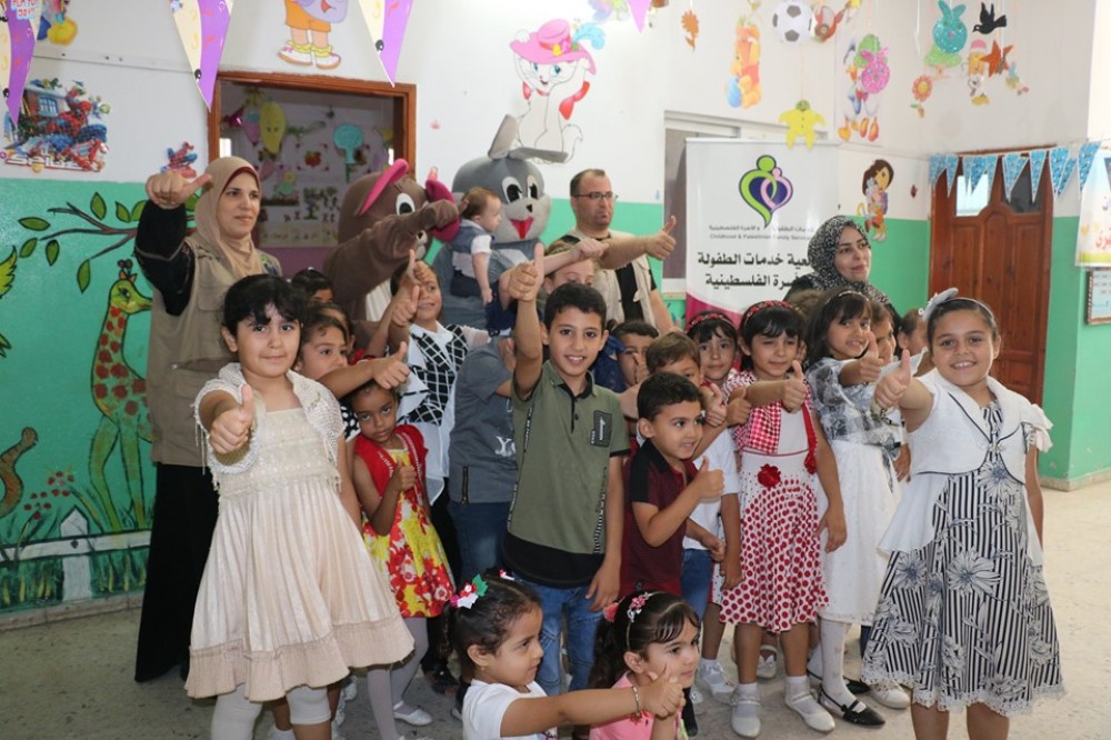 خدمات الطفولة تنفذ حفلا ترفيهيا للاطفال في روضة ام القرى بدرج