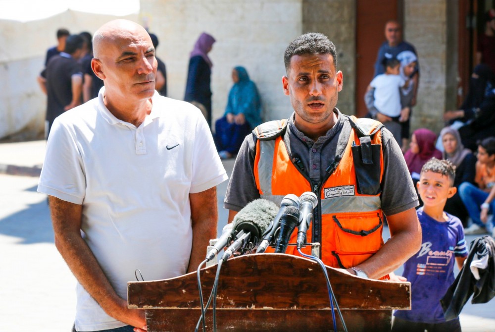 المؤتمر الصحفي للدفاع المدني واللجنة الشعبية