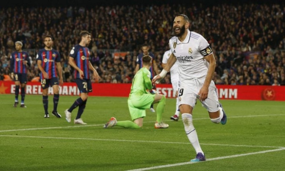 بنزيمة يقود ريال للإطاحة ببرشلونة من قبل نهائي كأس الملك