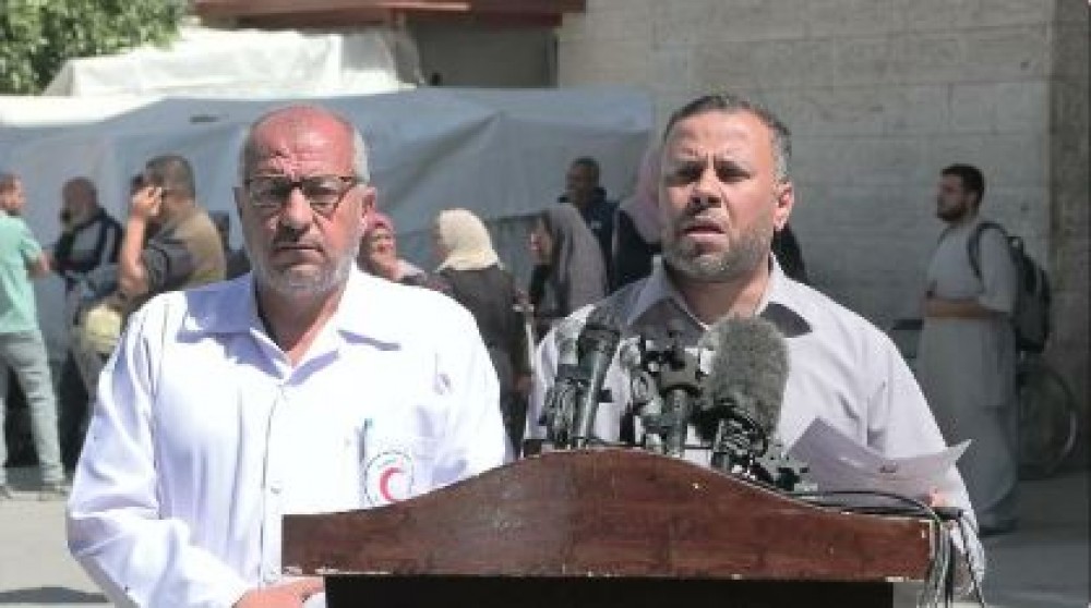 مؤتمر صحفي مشترك للمكتب الإعلامي الحكومي ووزارة الصحة حول الآثار الكارثية للعدوان الإسرائيلي شرق رفح