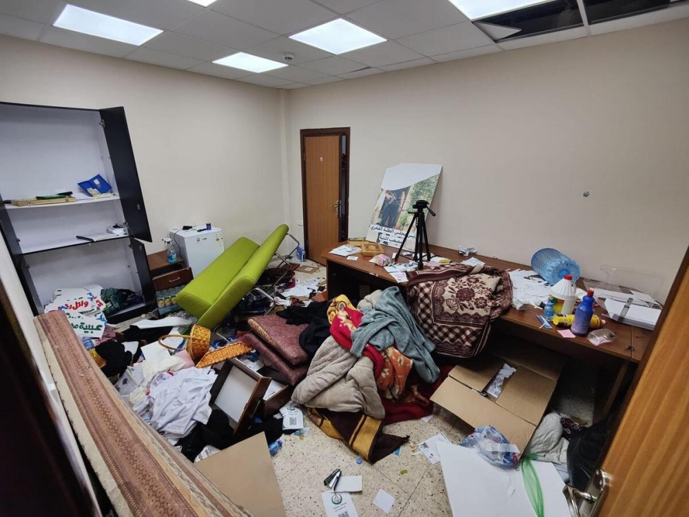 جانب من اقتحام قوات الاحتلال حرم الجامعة 