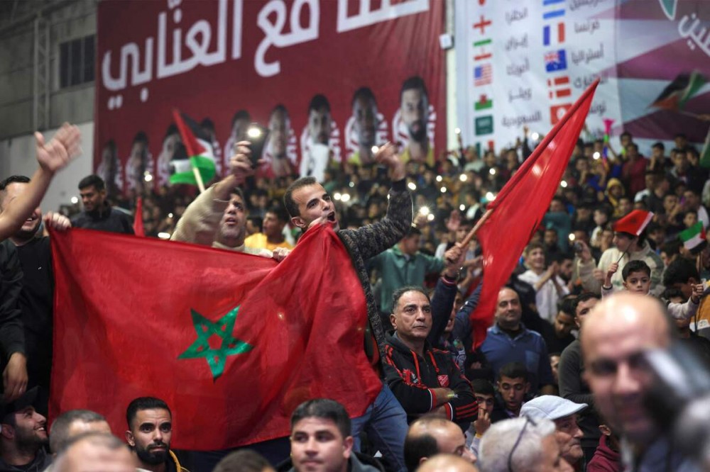 الجماهير الفلسطينية تتطلع إلى انتصار المنتخب المغربيّ والتتويج بالمركز الثالث