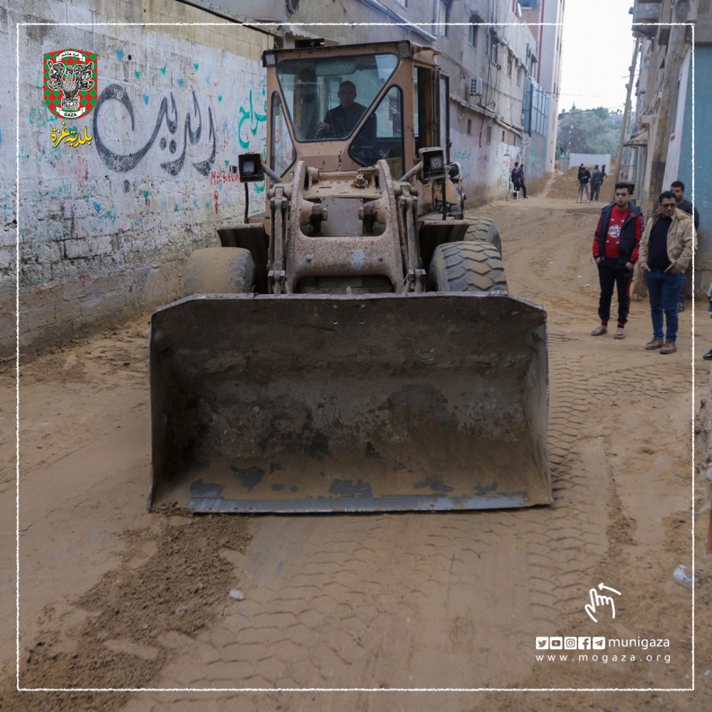 ‎بلدية غزة تواصل تطوير شارع الديب في الشجاعية 