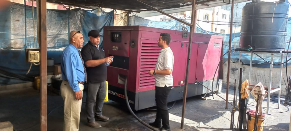 فريق التفتيش البيئي يزور عدد من المولدات التجارية