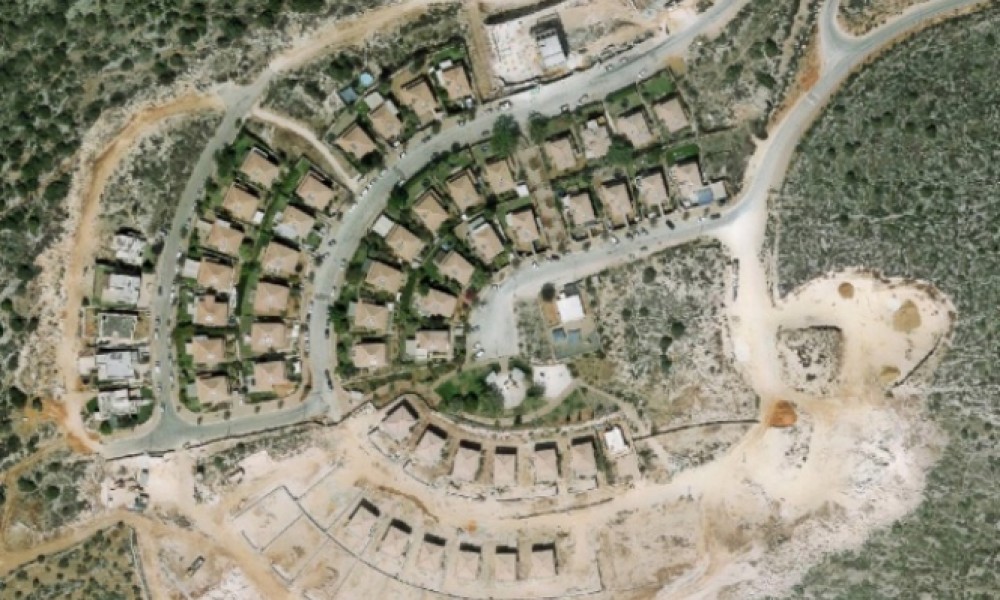 صورة تظهر التوسع الإستيطاني 