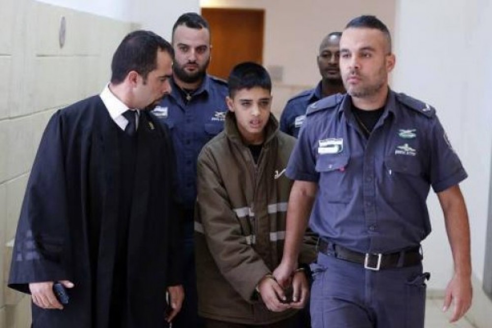 الطفل احمد المناصرة في محكمة الاحتلال