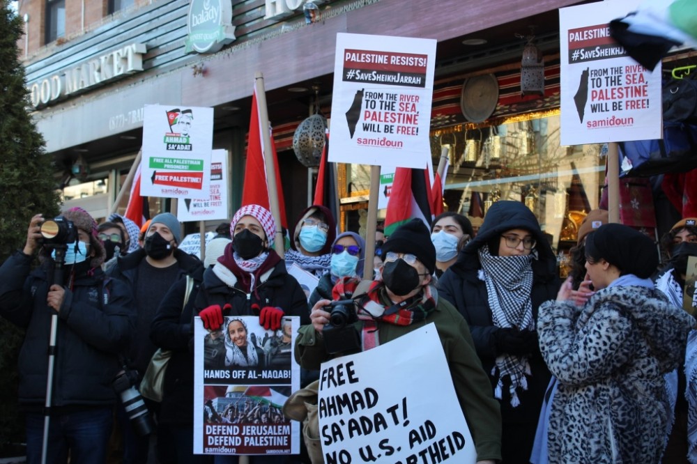 تظاهرة لحرية فلسطين والأسرى في نيويورك وفانكوفر