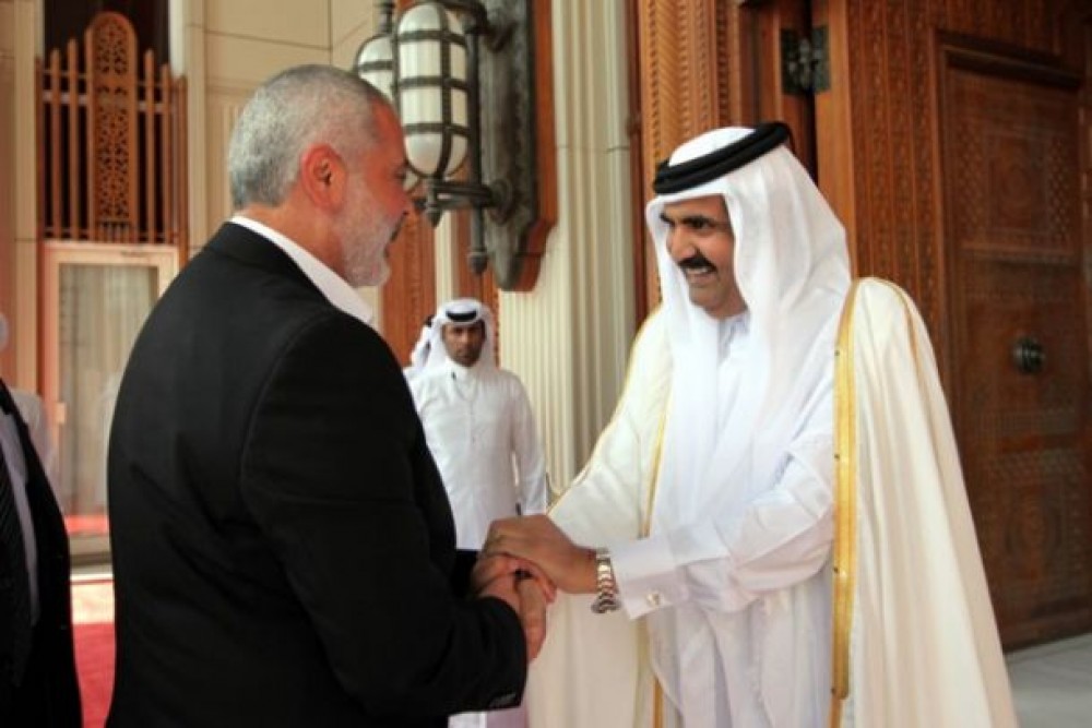 أمير قطر السابق وهنية 