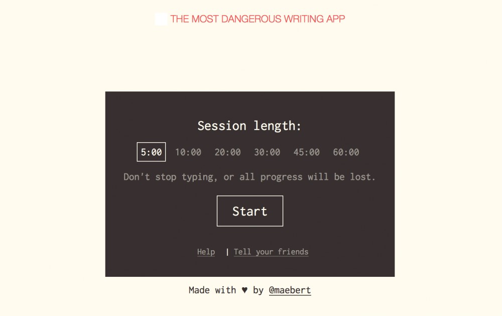 The Most Dangerous Writing App