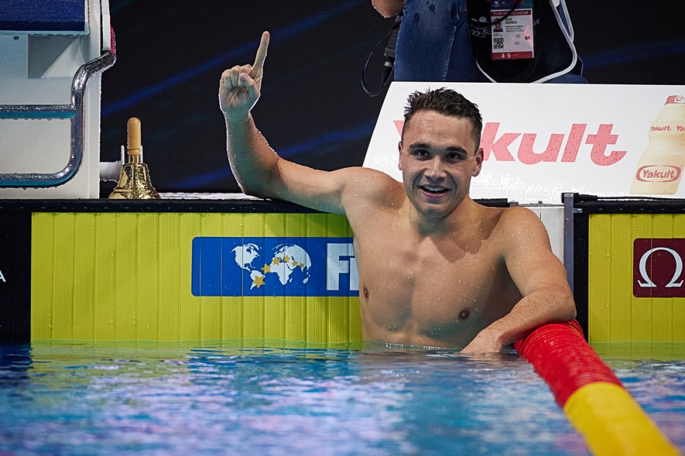 ذهبية ورقم قياسي عالمي للمجري ميلاك وانسحاب دريسل