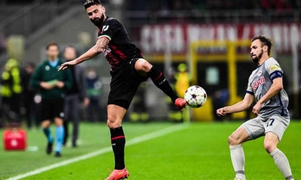 جيرو يقود ميلان للفوز على سالزبورغ وبلوغ دور 16 بدوري الأبطال