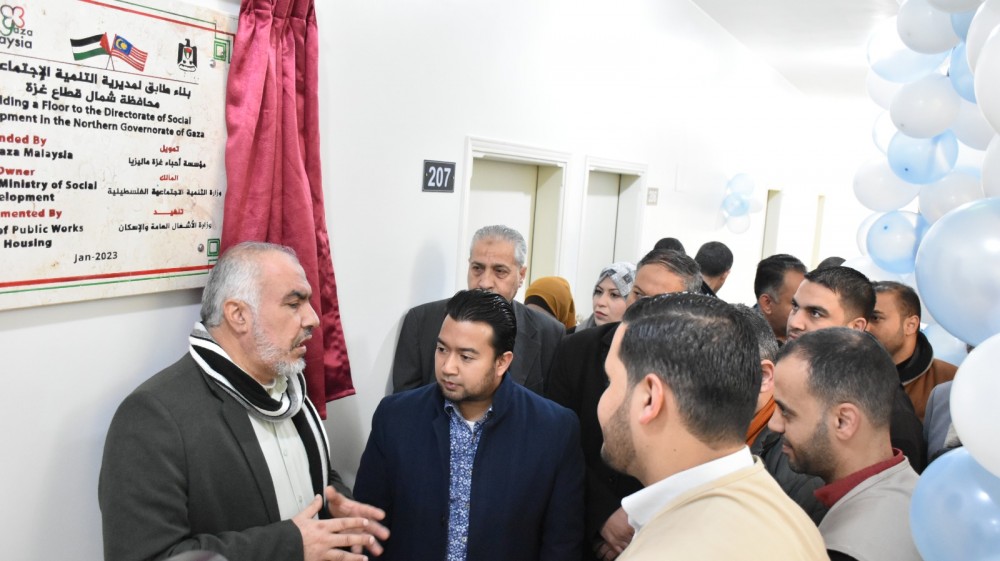 التنمية الاجتماعية تفتتح طابق جديد لمديرية شمال غزة 