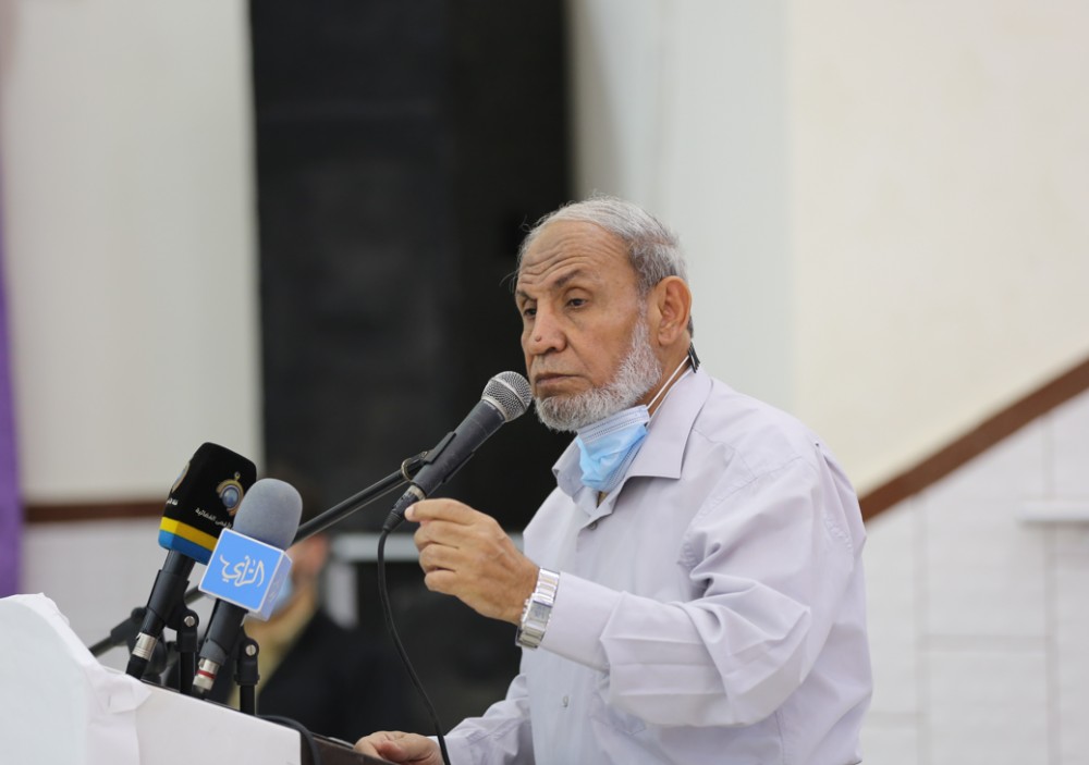 الزهار خلال إطلاق المشروع الحكومي لتسوية الأراضي بغزة