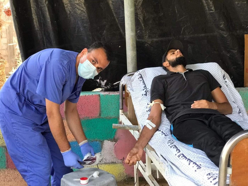 مختبر شهداء الاقصى يشرع بحملات تبرع بالدم