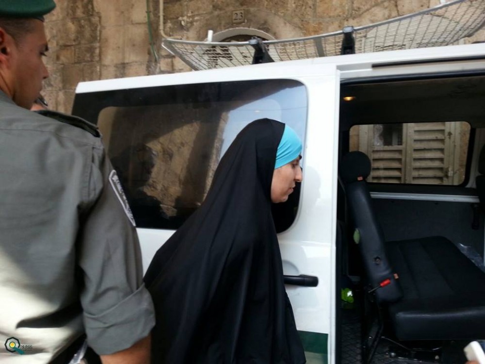 أثناء اعتقال السيدة سماهر فران 