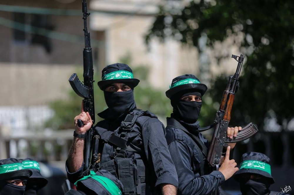 جانب من مناورات كتائب القسام في قطاع غزة صباح هذا اليوم