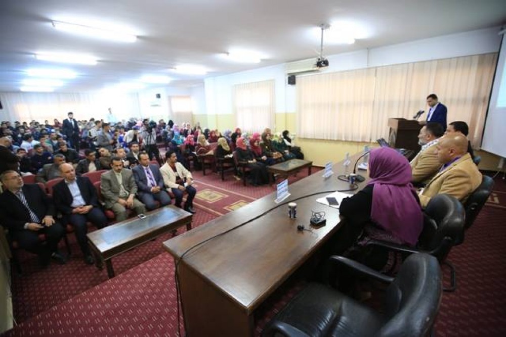 جانب من مهرجان الافلام القصيرة الثالث بكلية فلسطين التقنية