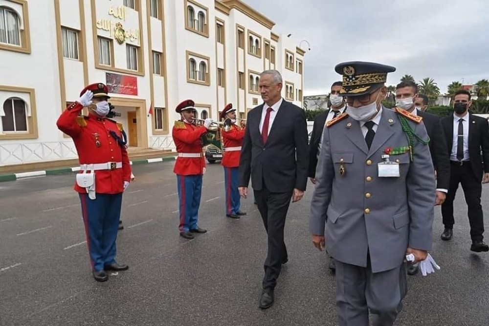 جانب من زيارة غانتس للمغرب 