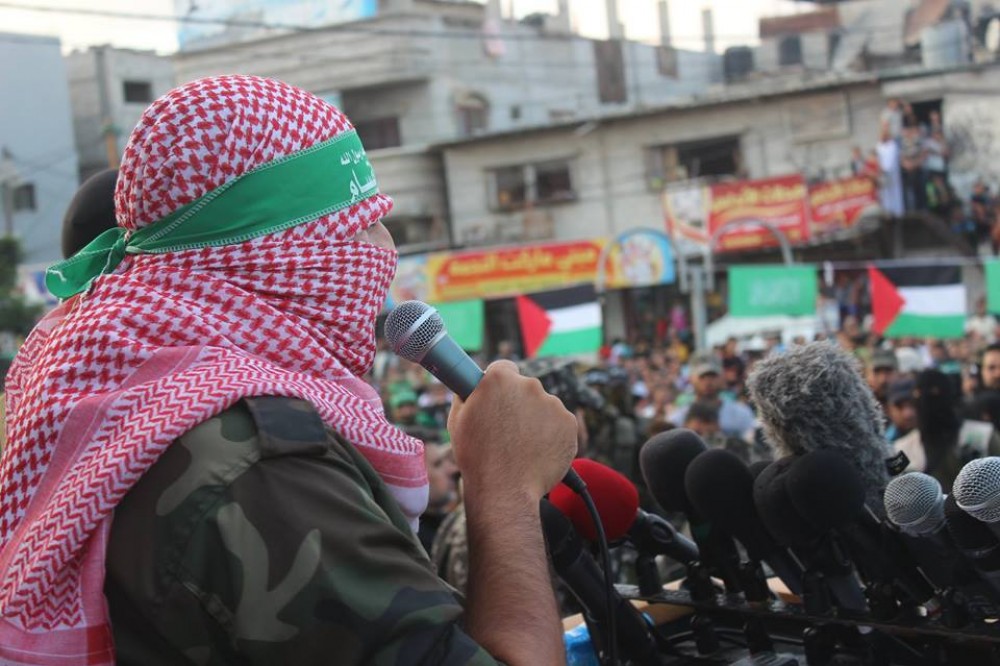أحد قادة القسام برفح خلال العرض العسكري