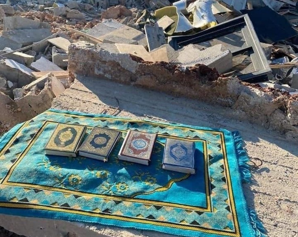  الأوقاف تستنكر هدم الاحتلال  لمسجد قرية دوما بنابلس