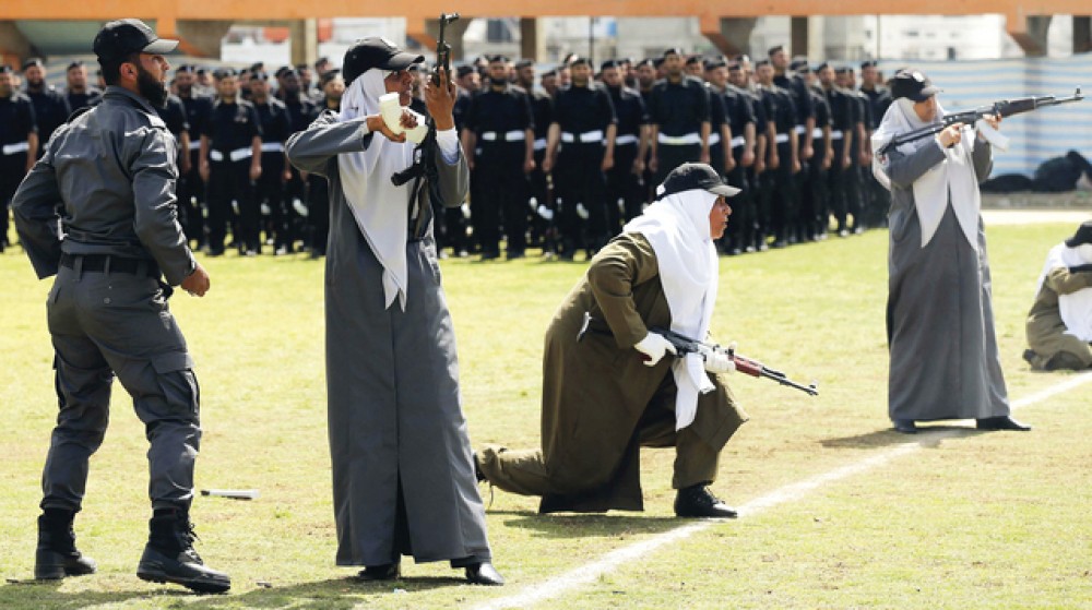 منتسبات لوزارة الداخلية والامن الوطني بغزة 