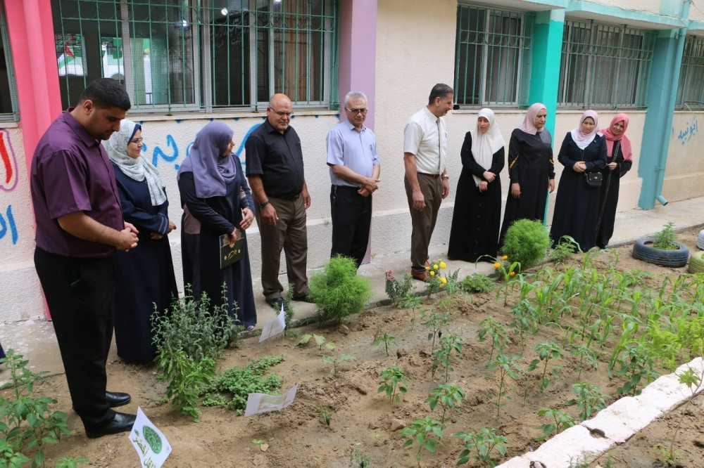 مدرسة بدر الأساسية تفتتح حديقة المدرسة (حديقتي رفيقتي)