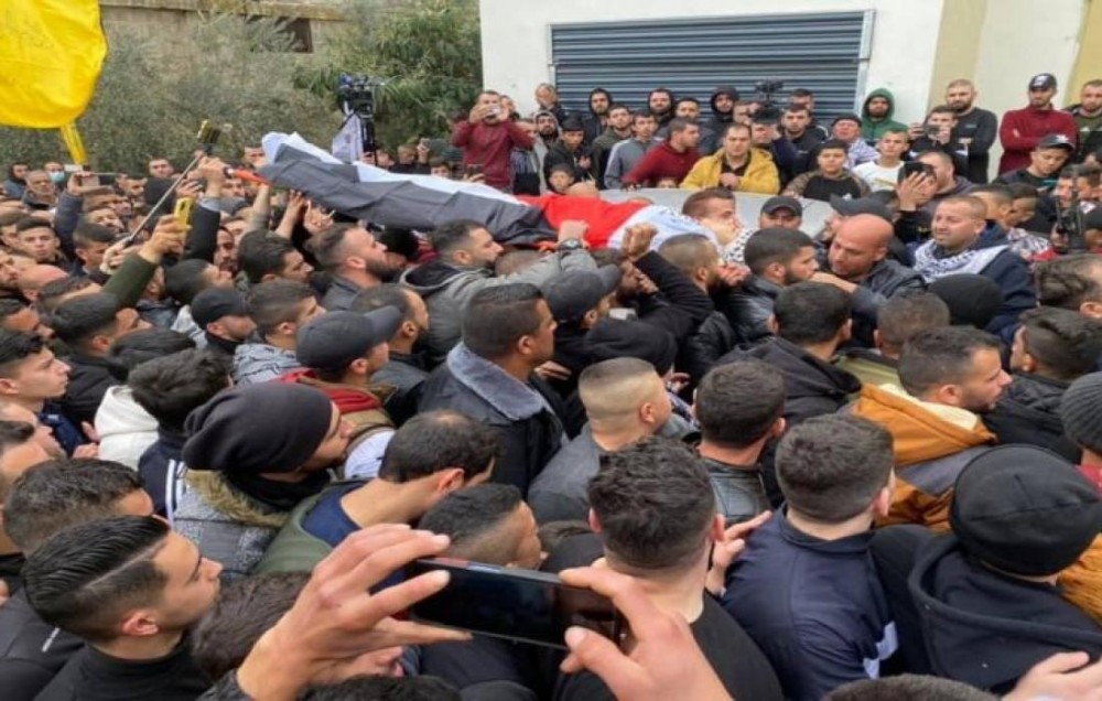 جماهير غفيرة تشيِّع جثمان الشهيد أبو صلاح في جنين