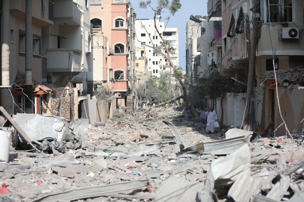 الدمار الذي أصاب حي الكرامة شمال غرب غزة