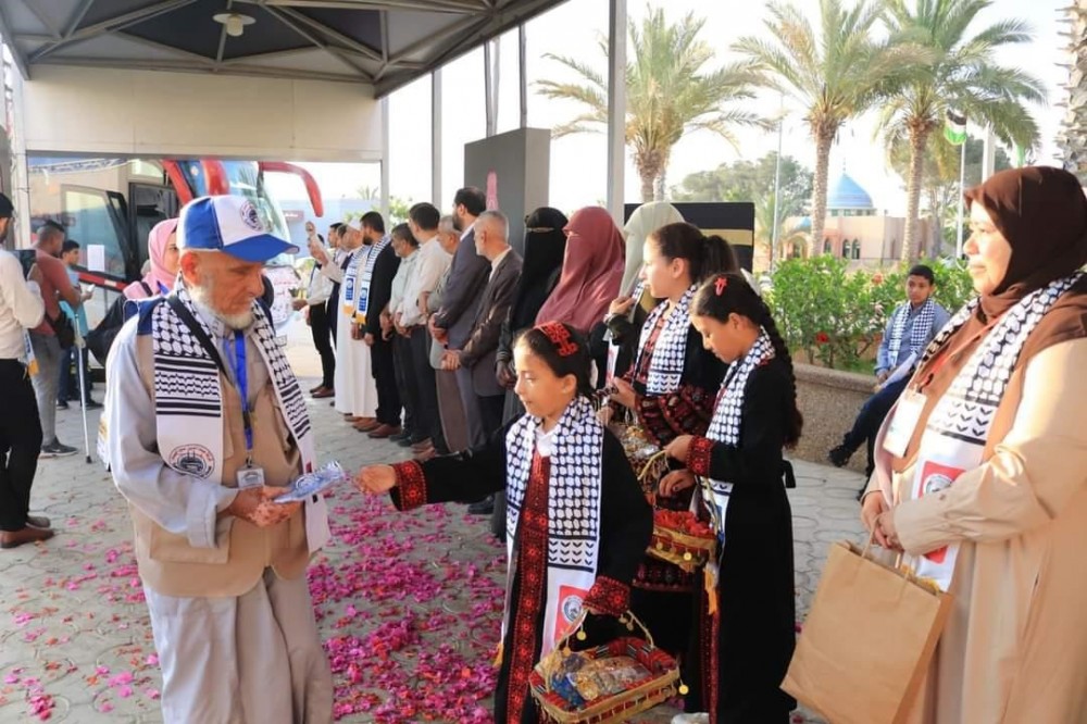 جانب من مغادرة الفوج الرابع عبر معبر رفح 