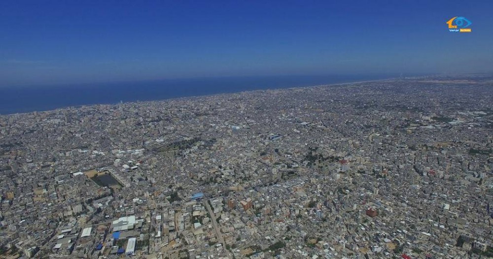 صورة جوية لمدينة غزة