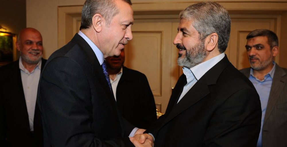 مشعل خلال لقائه أردوغان