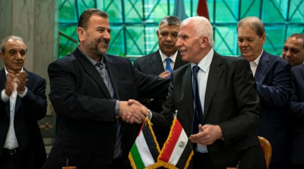 لحظات ما بعد توقيق اتفاق المصالحة