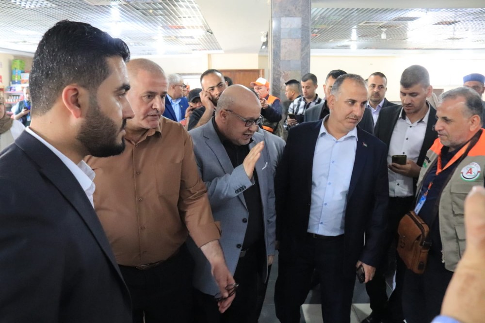 جانب من وداع رئيس متابعة العمل الحكومي أ. عصام الدعليس لحجاج قطاع غزة هذا العام (13)