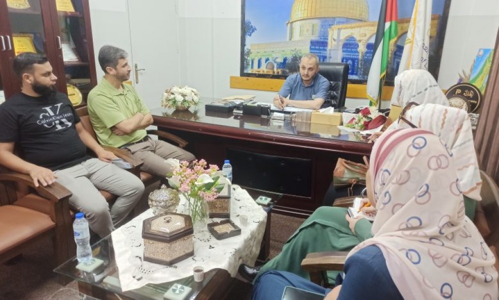 الغصين خلال استقباله وفد إدارة منصة الميدان 