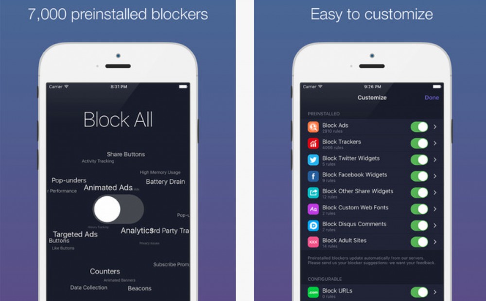  تطبيق 1Blocker