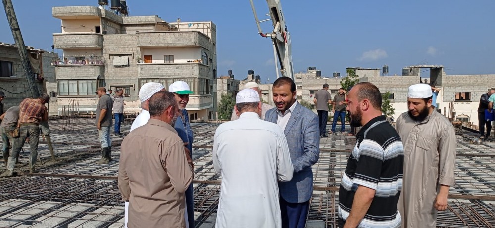 مدير أوقاف الشمال يتفقد أعمال بناء مسجد قباء بالمحافظة