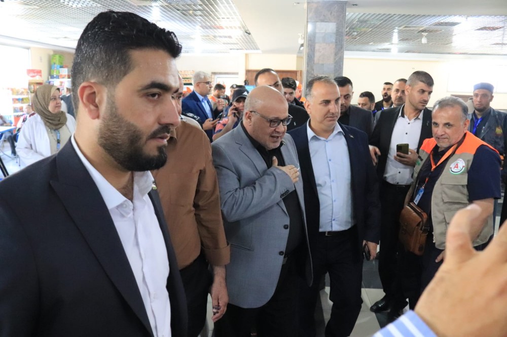 جانب من وداع رئيس متابعة العمل الحكومي أ. عصام الدعليس لحجاج قطاع غزة هذا العام (9)