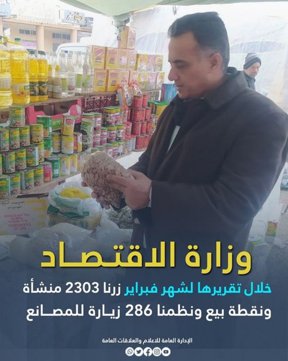 الاقتصاد تنظم 2589 زيارة لمنشأة ونقطة بيع ومصانع
