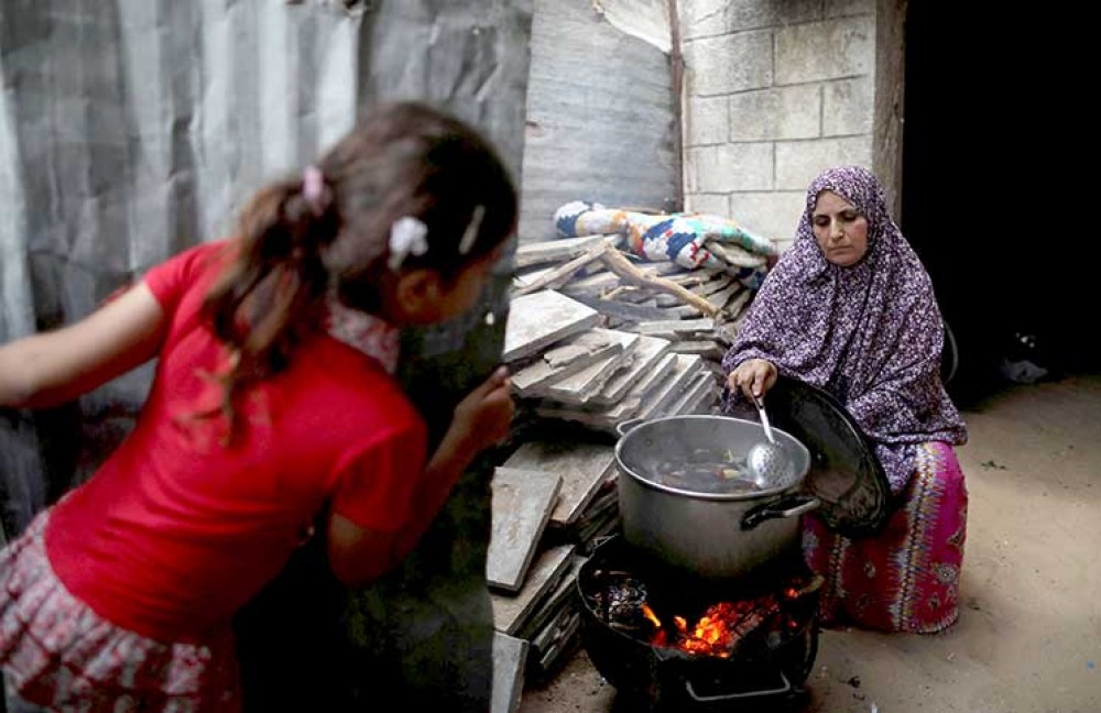الأوضاع الانسانية الصعبة والفقر في غزة