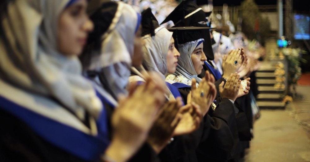 خريجات من إحدى جامعات غزة 