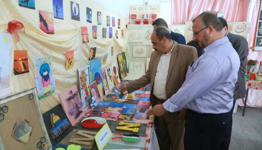 تعليم خان يونس يفتتح معرضاً فنياً في مدرسة حيفا الأساسية أ للبنات