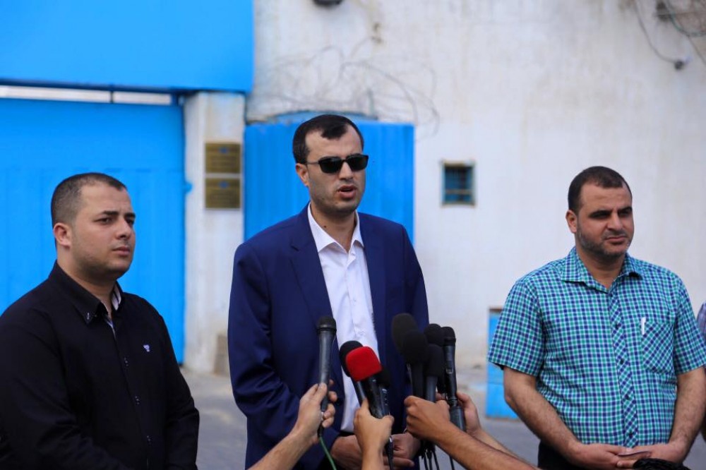 جانب من المؤتمر الصحفي لتحالف دعم أسطول الحرية