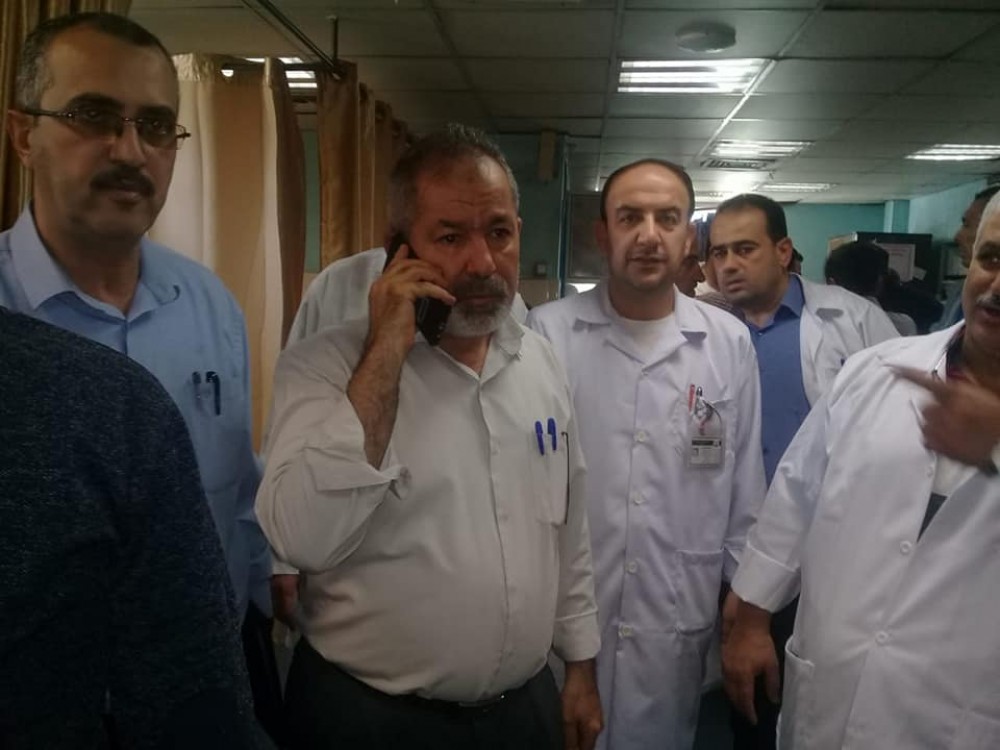 مدير عام المستشفيات يتفقد جهوزية الطواقم الطبية بمجمع الشفاء للتعامل مع الإصابات