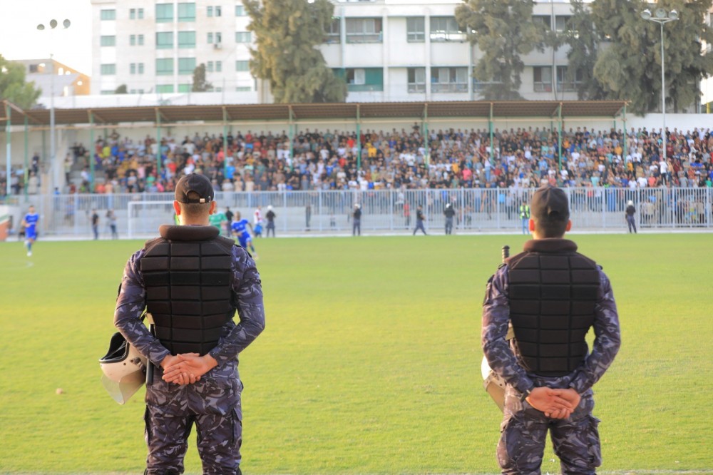  تأمين الشرطة لمباريات الدوري المحلي في غزة