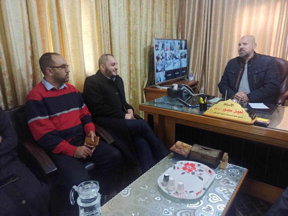 الغصين يبحث سبل التعاون المشترك مع مديرية داخلية الوسطى